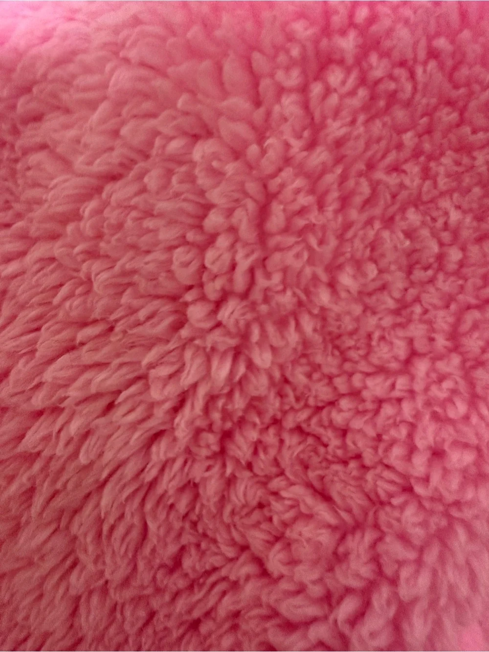Girls Pink Plush Full-Zip Sweater